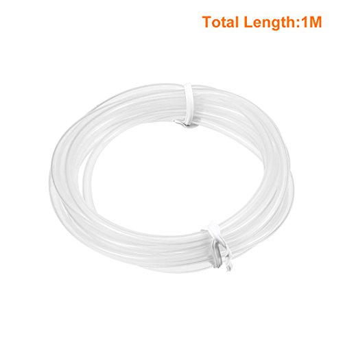 Tubo de silicona uxcell de 2 mm de identificación x 3 mm de diámetro exterior de 3,3 pulgadas flexible de goma de silicona tubo de manguera de aire transparente para transferencia de bomba