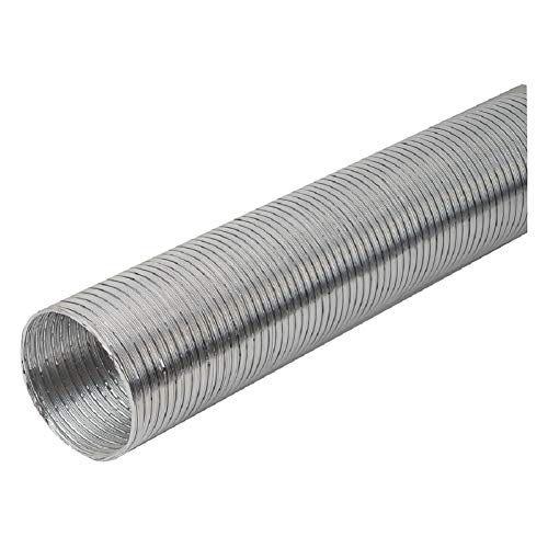 Tubo flexible de aluminio de 120 mm de diámetro, longitud de 1,5 m, flexible