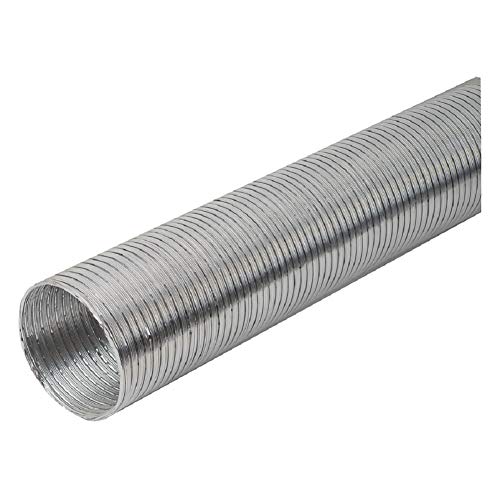 Tubo flexible de aluminio de 125 mm de diámetro y 1,5 m de longitud, flexible