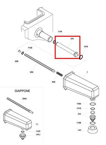 TUBO TEXTURIZADOR MONTADORAS DE NATA MINIWIP/G CARPIGIANI