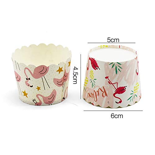 Tukistore 100 Piezas Cupcake de Papel Molde de Muffin de Postre Casos de Papel Muffin Envoltura de la Magdalena Papel Cupcake a Prueba de Grasa Liner Muffin Pan Papel de Cupcakes (Color Aleatorio)