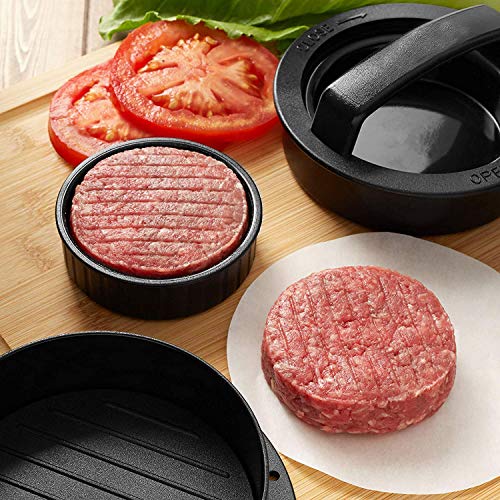 TUKNON Burger Press, Prensa de Hamburguesa rellena, Molde Hamburguesas, Antiadherente 3 en 1 Molde Hamburguesas Cocina Artesanal para Hamburguesas Caseras, Barbacoa, Salchichas, Ideal para Barbacoa