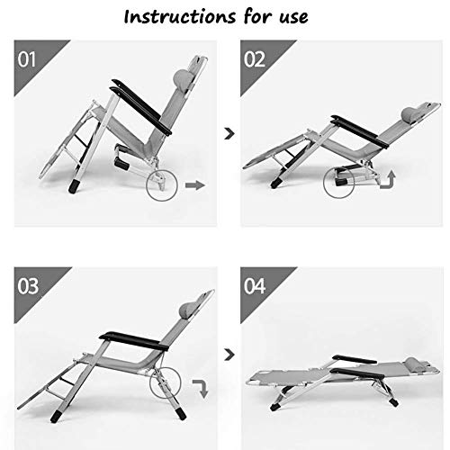 Tumbona Zero Gravity Patio Chairs Reclining, Garden Beach Camping Al Aire Libre Silla Mecedora con Cojines Cojines de Apoyo 200 Kg Chaise Lounges (Color : B)