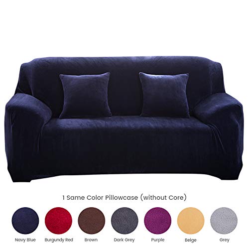 Tunez Funda Chaise Longue,Hengweiuk Funda de sofá elástica Funda de Sofa Antideslizante Protector Cubierta de Muebles Protector para Sofá de Poliéster y Spandex Color Sólido