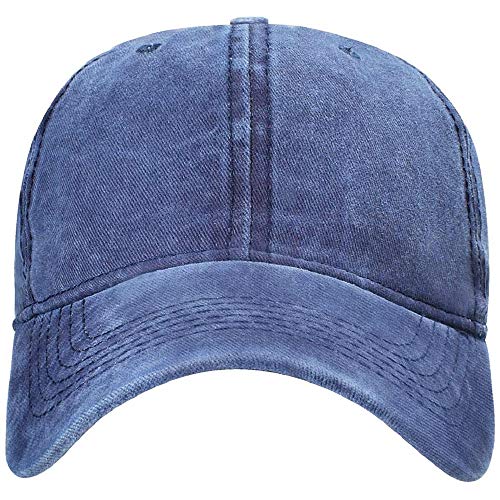 Tuopuda Gorra de Béisbol Classic Unisex Ajustable Washed Teñido Gorras de Béisbol de Algodón Sombrero de Deportes al Aire Libre (Armada)