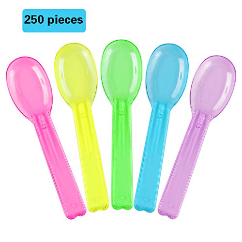 Tupa - Cucharas de plástico desechables para helado (250 unidades, 7,6 cm)