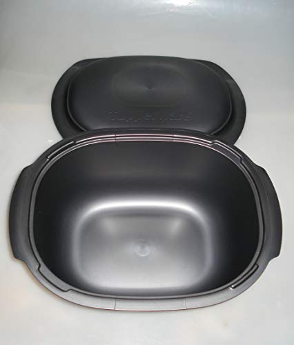 Tupperware Ultrapro Molde para Hornear y Tapa Cazuela, Silicona, Negro, 30x22.6x11.7 cm, 2 Unidades