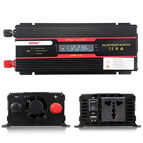 TuToy 6000W Peak Power Inverter Pantalla Lcd Dc 12 / 24V a Ac 110V / 220V Convertidor de onda sinusoidal modificada - 12V-