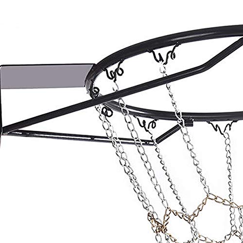 TUXI - Red de Repuesto para Baloncesto(sin Gancho), Cadena de Acero galvanizado, Red de Baloncesto Duradera para Exteriores, niños, Hombres, entusiastas del Baloncesto, 21 Pulgadas