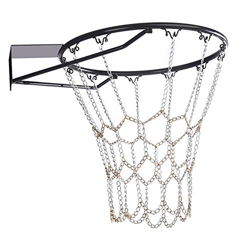 TUXI - Red de Repuesto para Baloncesto(sin Gancho), Cadena de Acero galvanizado, Red de Baloncesto Duradera para Exteriores, niños, Hombres, entusiastas del Baloncesto, 21 Pulgadas