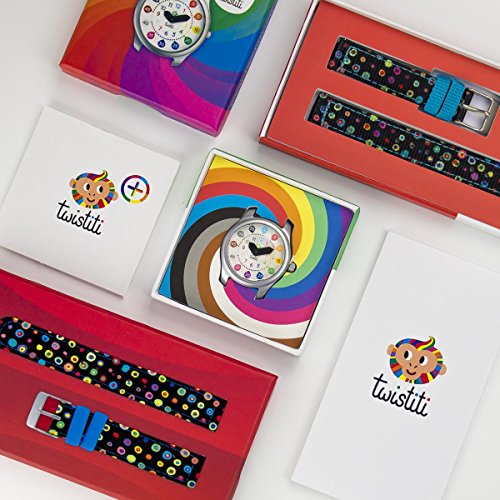 Twistiti Reloj Colorido y Didáctico para los Niños con Esfera Fácil de Leer, Resistente al Agua hasta 50M, Correas Intercambiables