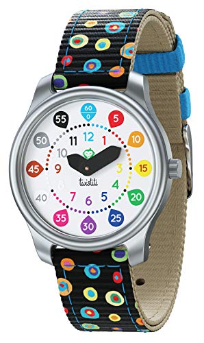 Twistiti Reloj Colorido y Didáctico para los Niños con Esfera Fácil de Leer, Resistente al Agua hasta 50M, Correas Intercambiables