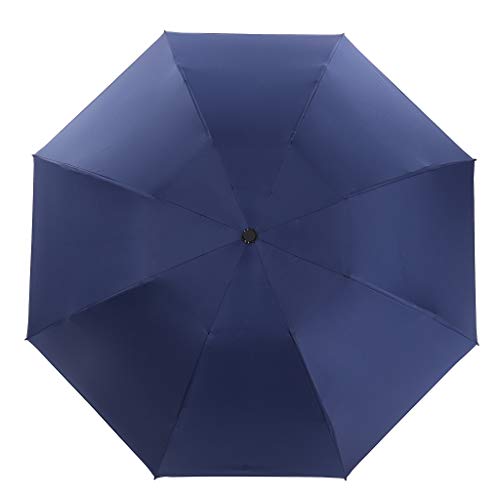 TwoCC-Folding Umbrella, Sunny Umbrella, Fully Inverted Umbrella Fully Automatic 30% Car Umbrella Anti-Receipt Outdoor Trade Umbrella Plastic Black Parasol Parasol, Light Blue