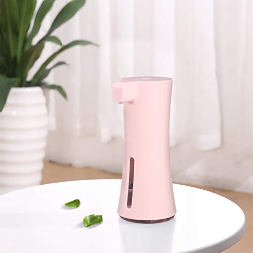 TXVSO Home 2020 El dispensador automático de jabón de Espuma más Nuevo, Espuma para Platos Manos Libres, sin Contacto para baños y cocinas, 350 ml de Capacidad, Diseño Moderno y Elegante, Rosado