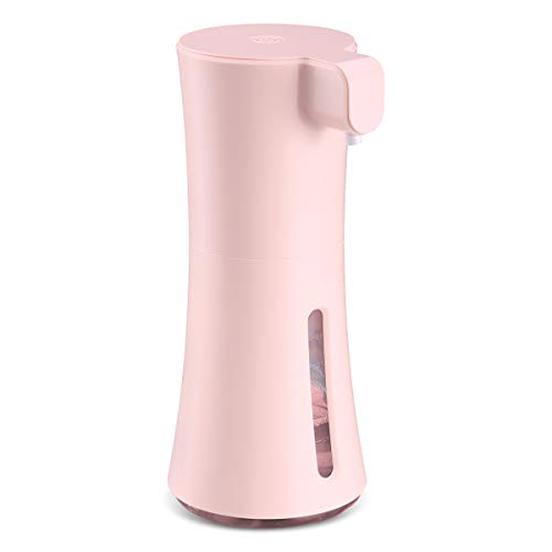 TXVSO Home 2020 El dispensador automático de jabón de Espuma más Nuevo, Espuma para Platos Manos Libres, sin Contacto para baños y cocinas, 350 ml de Capacidad, Diseño Moderno y Elegante, Rosado