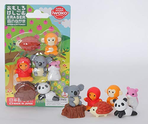 Ty Iwako Eraserz - Set de Figuras de Animales del Bosque