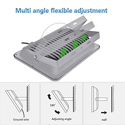 TYZXR Luz de inundación LED, 200W, 6000-6500K (Blanco frío), IP65 a Prueba de Agua, Aluminio, CE y ROHS Luces de Seguridad para Exteriores certificadas Garden Landscape Super Bright 110V