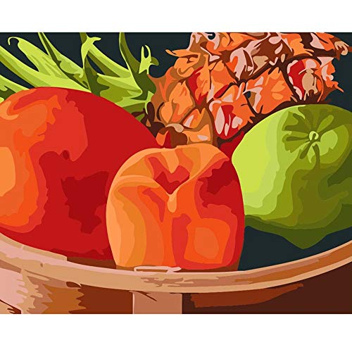 U/A Pintura al óleo Digital Pintada a Mano Flores Frutas Vino Tinto Pintura al óleo Pintura Colgante Porche Sala de Estar Decoración del hogar Pintura Cuadro de Pared Núcleo