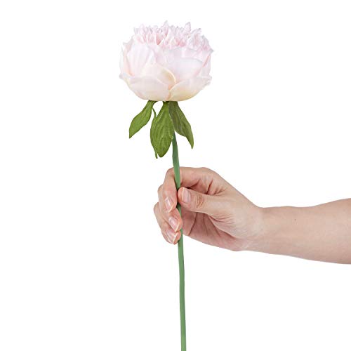 U'Artlines - Ramo de flores artificiales de seda para decoración, seda sintética, 5 cabezas rosas., 1 pack