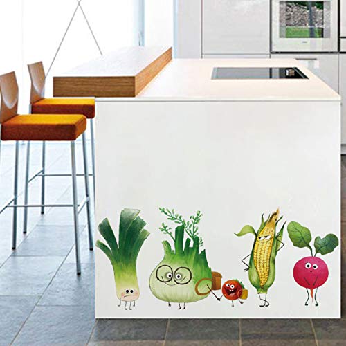 ufengke Pegatinas de Pared Cocina Verduras Vinilos Adhesivos Pared Zanahoria Cebolla Emoji para Comedor Neveras Gabinete