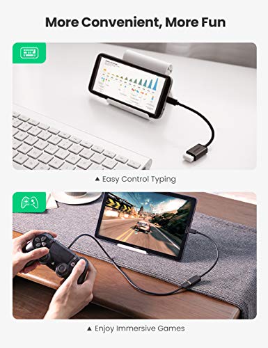 UGREEN Cable OTG Micro USB Android, Adaptador Micro USB 2.0 OTG Macho a Hembra Convertidor para Tablet Samsung Galaxy Tab S2, Teléfono Móvil, Cámara dji Spark, Grabadora de DVD etc, 2 Unidades