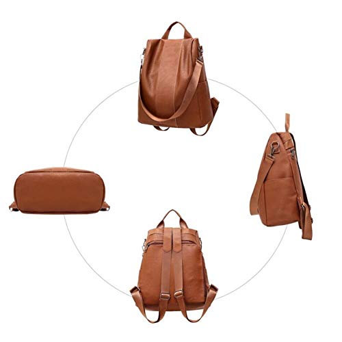 UKKD Mochila Mochila Mujer PU Ventas Escolares De Cuero Negro Ladrón Bolsa De Hombro Caliente Brown Envío De La Gota,Un Chocolate