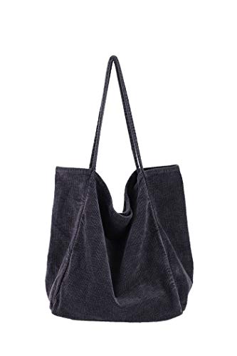 Ulisty Mujer Grande Pana Bolso de Mano Retro Bolsa de Hombro Casual Bolsa de la Compra Moda Bolso Gris