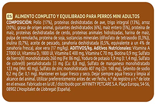 Ultima Pienso para Perros Mini Adult con Pollo y Arroz, 3 kg