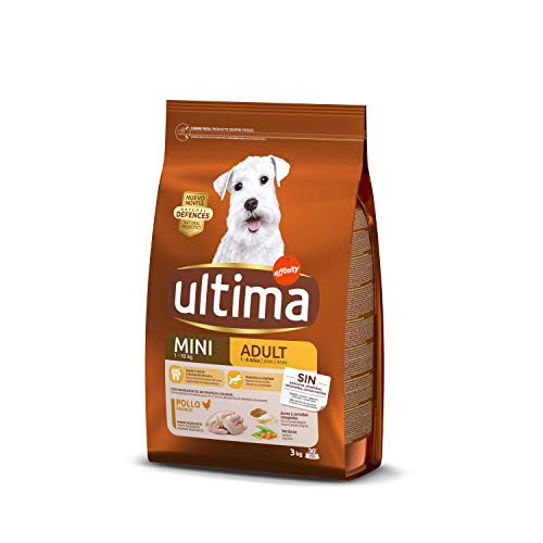 Ultima Pienso para Perros Mini Adult con Pollo y Arroz, 3 kg