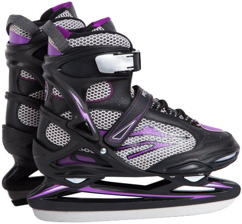 Ultrasport Pro-Skater Patines sobre Hielo, Unisex, Negro/Morado, 38-39