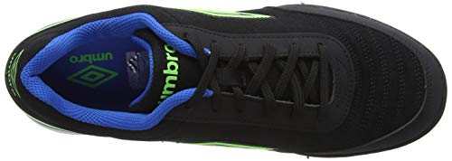 Umbro Futsal Street V Zapatillas de fútbol sala Hombre, Negro (Black/Green Gecko/ Electric Blue FCH), 43 EU