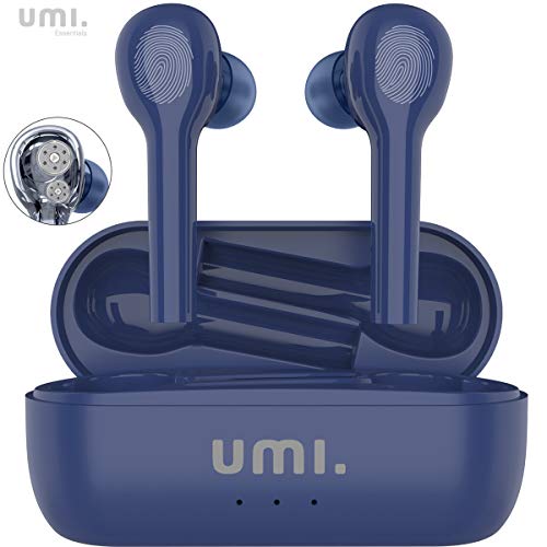 Umi by Amazon Auriculares inalámbricos Bluetooth 5.0 con Hybrid Drivers Quad Umibuds Altavoces de grafeno duales dinámicos Auriculares Bluetooth inalambricos estéreo IPX7 Resistentes al Agua (Azul)