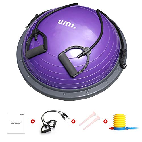 UMI. by Amazon -Balance Trainer Fitball Bola de Equilibrio para Entrenamiento 60cm con Inflador y Bomba para Fitness Gimnasio