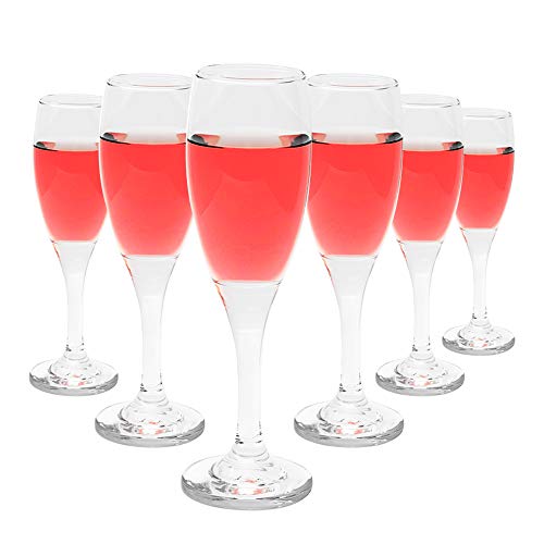 Umi.by Amazon Copas de champán Juego de 6 Transparente Copas de Cava 150ml