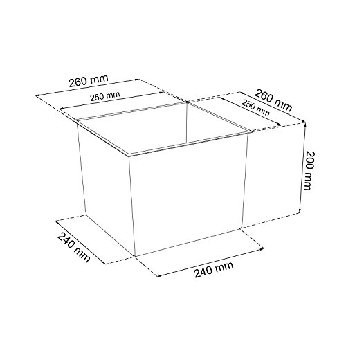 Unbekannt Macetero Urbi 50 cm Alto plástico Fower Pot con Interior Liner, 7 Colores, Antracita, 26.5x26.5x50 cm