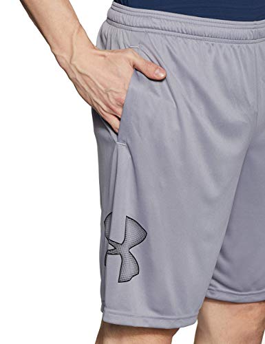 Under Armour Tech Graphic Short Pantalón Corto, Hombre, Gris (Steel/Black 035), XL