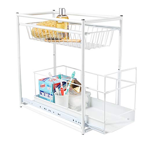 Under Sink Storage Rack Kitchen Unit Bathroom Cupboard Tidy 2 Tier Organiser