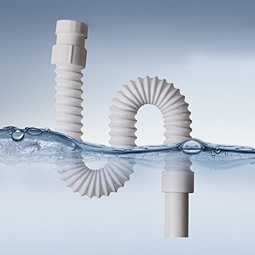 Ungfu Mall - Manguera flexible para desagüe de lavabo de baño con diámetro de entrada de 30 mm, diámetro de salida de 40 mm