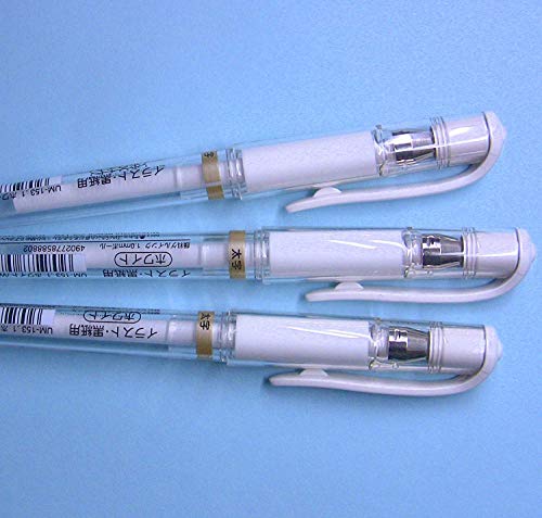 Uni-Ball UM-153 Signo Broad Point Gel Pen White Boligrafo de Gel Punta Gruesa 1mm (Pack de3)