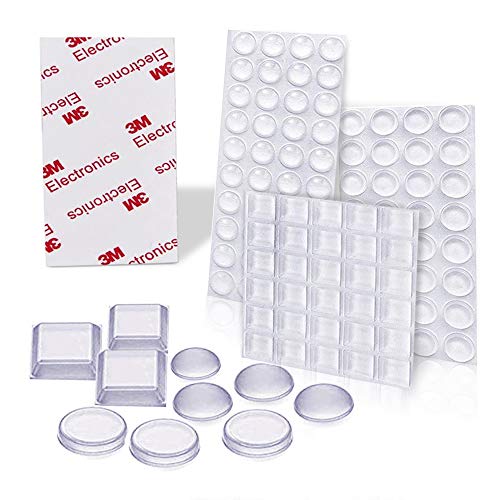 Uni-Fine Lagrimas silicona para cristales Transparentes Almohadilla Topes puertas armarios Amortiguación de Ruido,protector antigolpes,búfer muebles