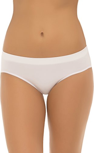 UnsichtBra Ropa de Mujer | Bragas Mujer | Pack de 3 Braguitas básicas (3 x Blanco, M-L)