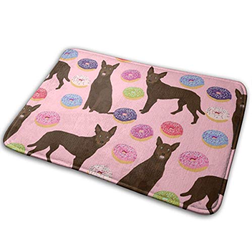 Uosliks - Alfombra absorbente para baño, diseño de rosquilla, diseño de perro lindo perro