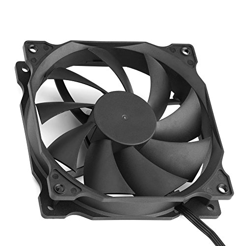 upHere 120mm Ventilador para ordenador -  Ventilador de PC silencioso 3 Pack (Negro)12BK3-3