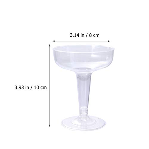 UPKOCH 12 Piezas de Vidrio de Vino Desechable Tazas de Degustación de Plástico Copas de Cóctel Copas de Champán Vasos para Banquetes de Boda Suministros para Fiestas