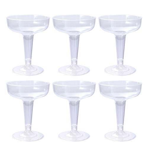 UPKOCH 12 Piezas de Vidrio de Vino Desechable Tazas de Degustación de Plástico Copas de Cóctel Copas de Champán Vasos para Banquetes de Boda Suministros para Fiestas