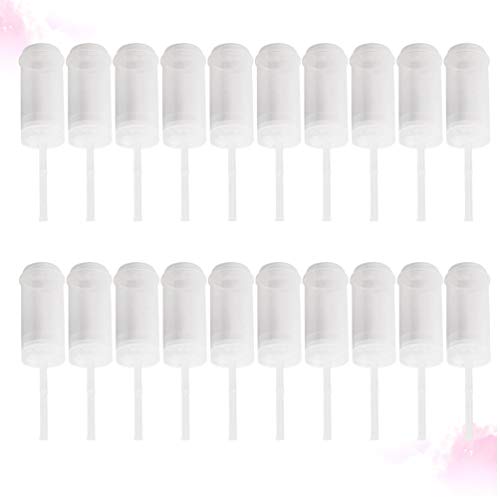 UPKOCH 20Pcs Push Pop Cake Titulares de Soporte DIY Plástico Push Cake Molde Redondo Cake Pushher Pops Contenedores con Tapas