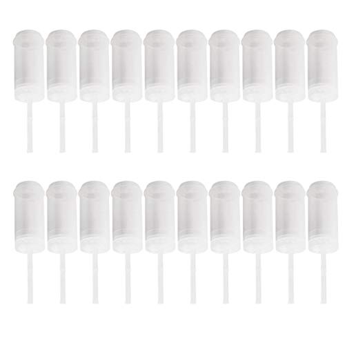 UPKOCH 20Pcs Push Pop Cake Titulares de Soporte DIY Plástico Push Cake Molde Redondo Cake Pushher Pops Contenedores con Tapas