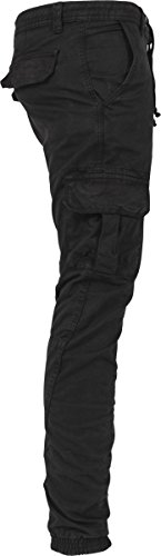 Urban Classics Cargo Jogging Pants, Pantalones para Hombre, Negro (Black 7), M