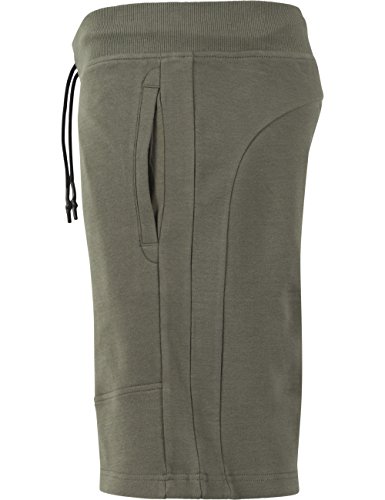 Urban Classics Interlock Sweatshorts Pantalones Cortos Deportivos, Verde (Olive 176), L para Hombre