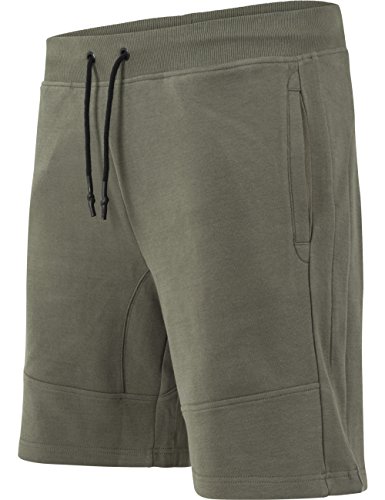 Urban Classics Interlock Sweatshorts Pantalones Cortos Deportivos, Verde (Olive 176), L para Hombre